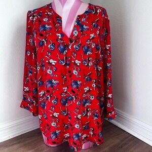 Women's Floral‎ Blouse Size XL